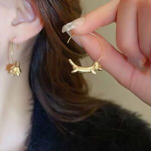 Dachshund Hoop Earrings wiener dog earrings